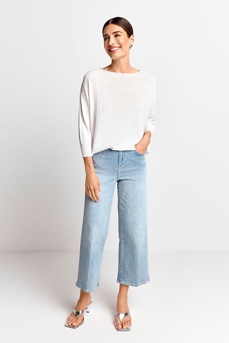 FINEGAUGE SEAMLESS PULLOVER RECYCLED WHISPER WHITE 2