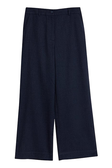 BELLE TWEEDY WIDE LEG TROUSER NAVY 3
