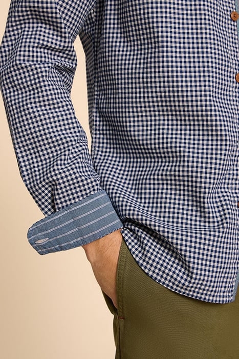 GINGHAM SHIRT NAVY 4