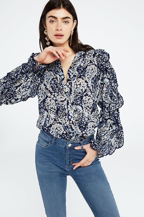 PHAEDRA BLOUSE NAVY/WARM WHITE 5