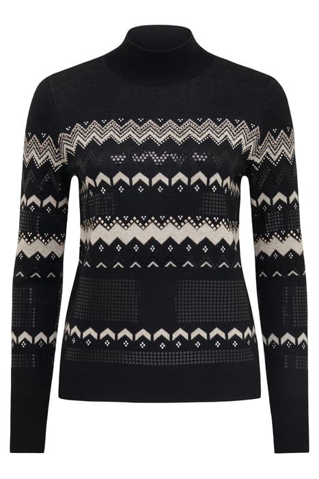 STEPH EMBELLISHED FAIR ISLE JUMPER BLACK 4