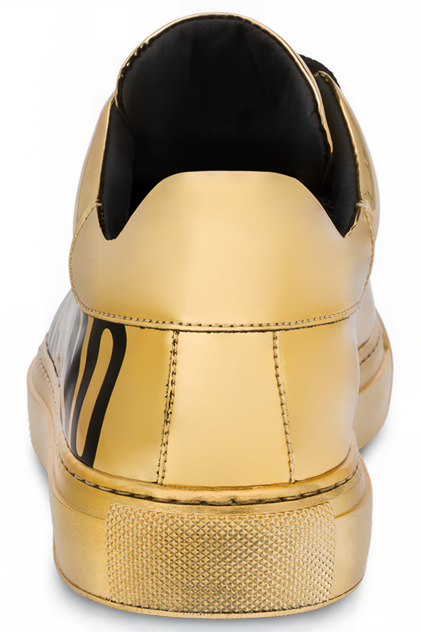 SNEAKERS IN LAMINATED ECO LEATHER GOLD 3