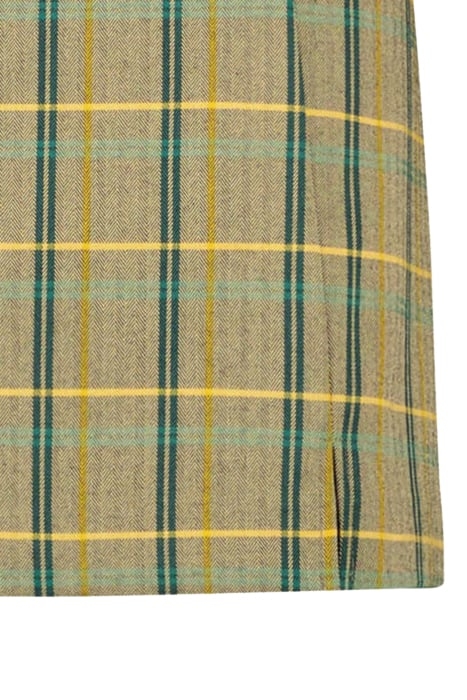 MYLA SKIRT DARK SANDELWOOD CHECK 2