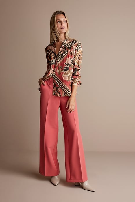 BLOUSE PATCHWORK VISCOSE ROUGE 3