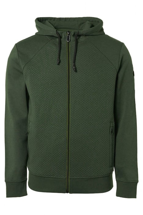 SWEATER HOODED FULL ZIPPER DOUBLE LAYER JACQUARD STRETCH DAR 4