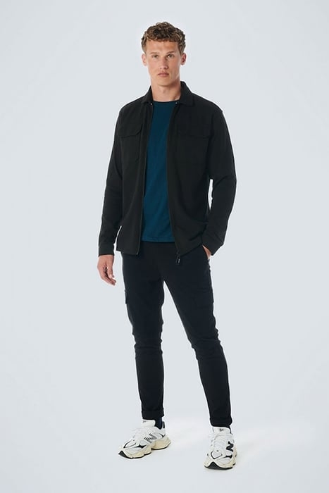 OVERSHIRT ZIPPER CLOSURE SWEAT BLACK 3