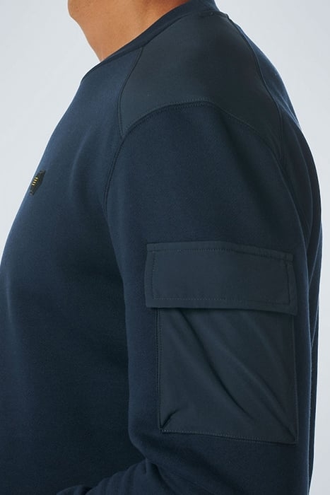 SWEATER CREWNECK WITH WOVEN CONTRAST NIGHT 6