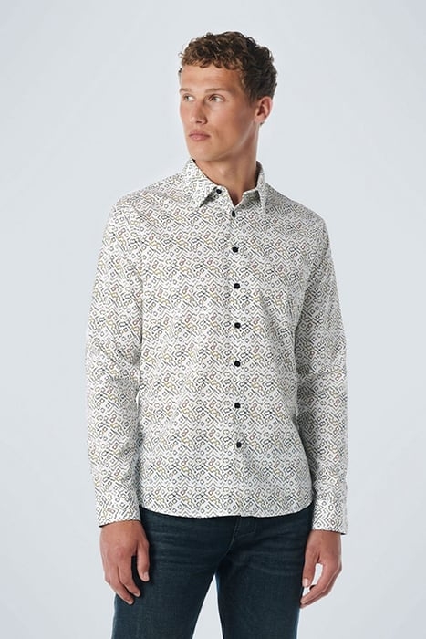 SHIRT STRETCH ALLOVER PRINTED WHITE 1