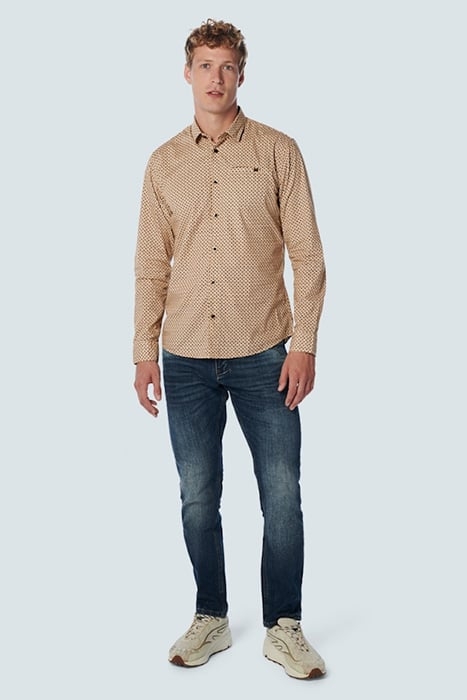 SHIRT STRETCH ALLOVER PRINTED OFFWHITE 3