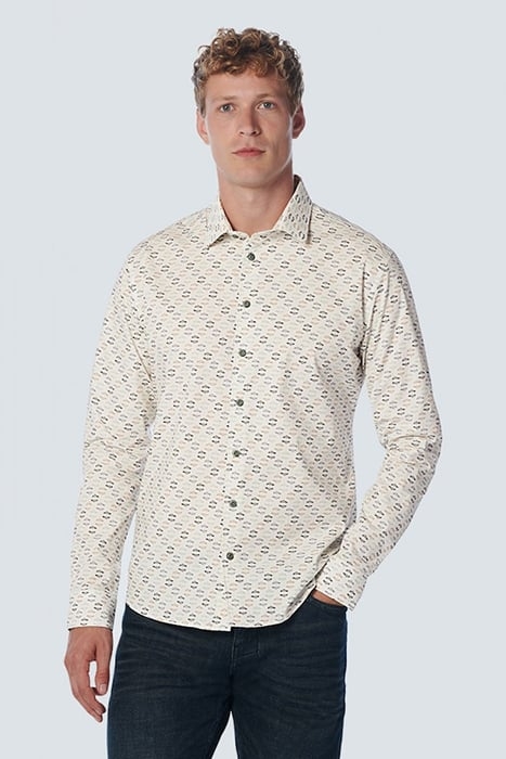 SHIRT STRETCH ALLOVER PRINTED LIGHT SEAGREEN 1