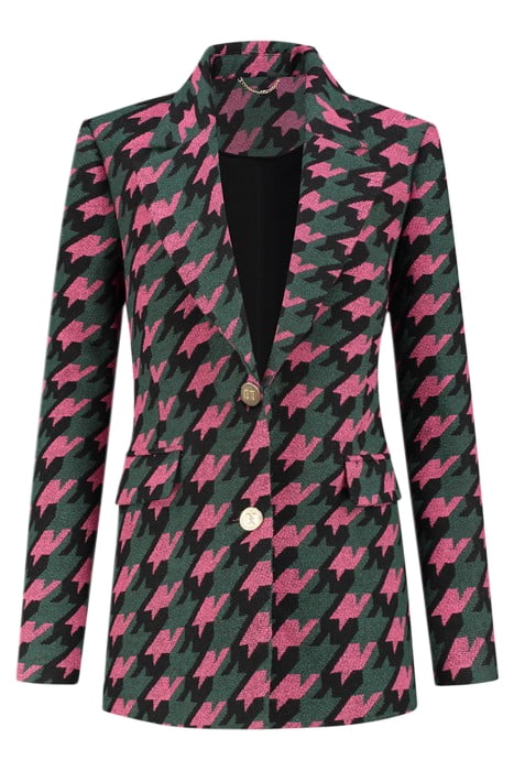 HEATHER BLAZER BLACK/RASPBERRY ROSE 2