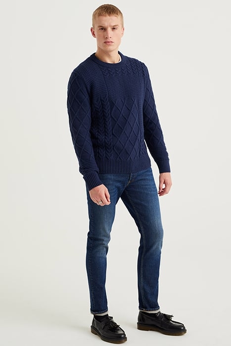 5POCKET MID WAIST DARK BLUE 3