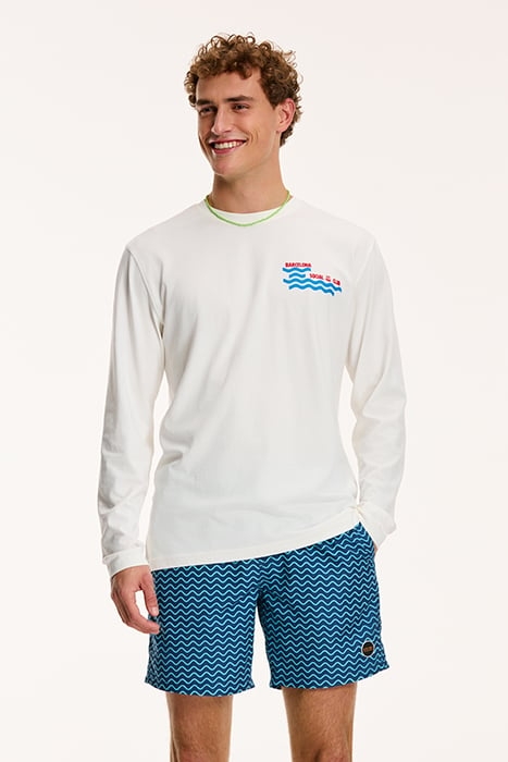 MEN BARCELONA SOCIAL CLUB LONGSLEEVE JET STREAM WHITE 1