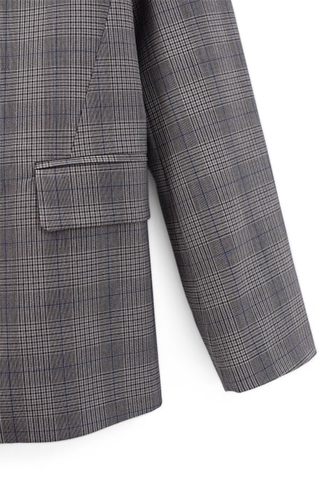 CHECKED SUIT JACKET WITH HOODED FACING 6