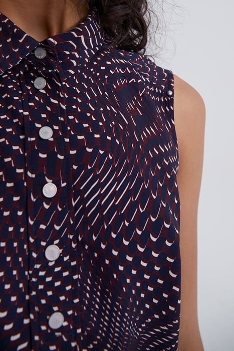 GARNET PSYCHEDELIC PRINT TOP 6