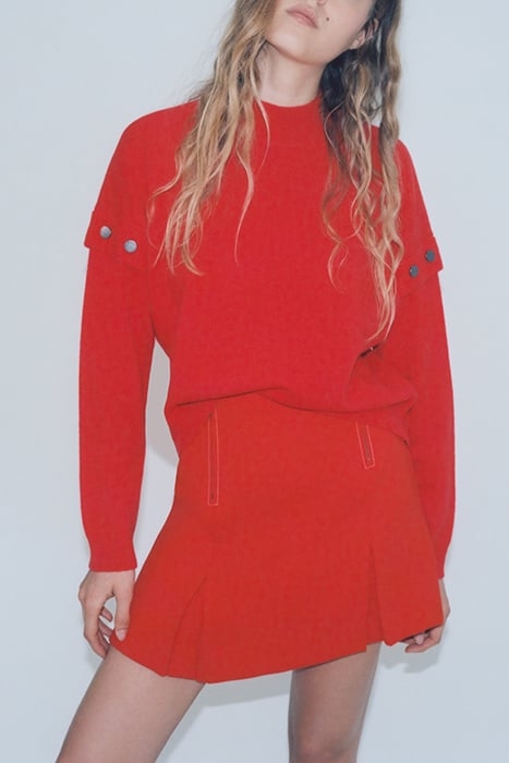 TANGERINE A-LINE SHORT SKIRT 4