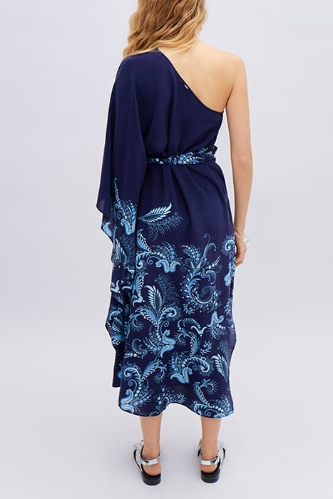 IKKS X GIGEEZ BLUE PAISLEY MOTIF ASYMMETRIC DRESS 2