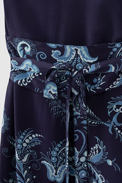 IKKS X GIGEEZ BLUE PAISLEY MOTIF ASYMMETRIC DRESS 6