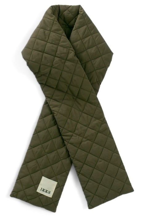 KHAKI QUILTED SUNHAT AND SCARF SET 3