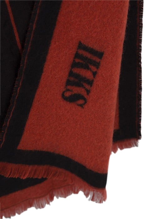 TOMETTE RED DOUBLE-SIDED SLOGAN SCARF 6