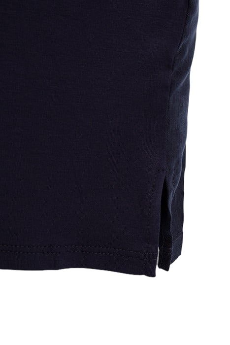 NAVY T-SHIRT WITH NAVY STRIPED RIBBING 7