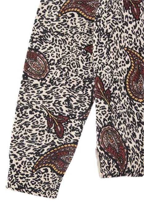 ECRU SWEATER WITH PAISLEY LEOPARD PRINT 4