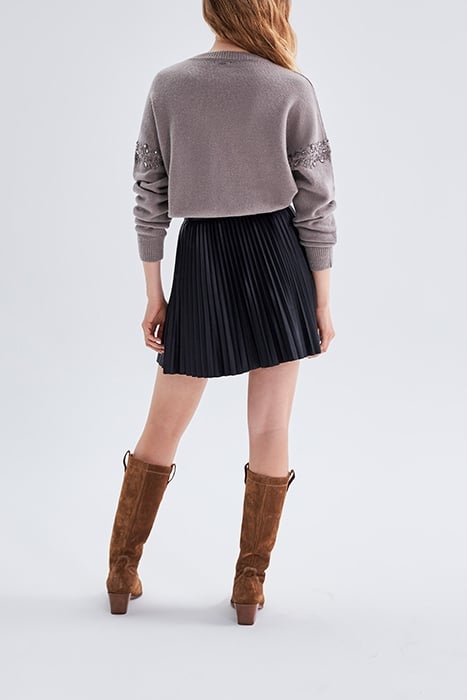 BLACK ROCK-VIBE PLEATED RECYCLED SHORT SKIRT 3