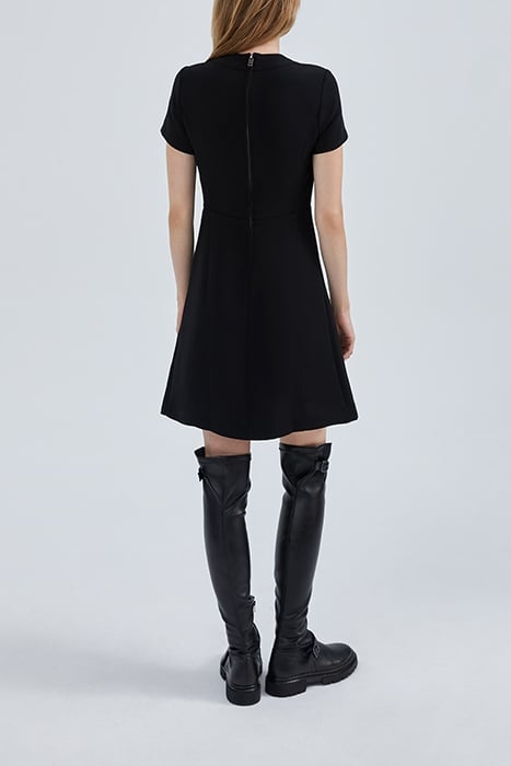 BLACK RECYCLED DRESS WITH TOPSTITCHING 3