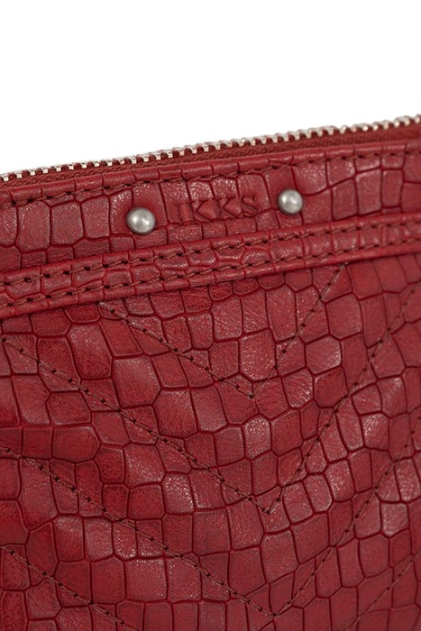 RED CROC-EMBOSSED LEATHER 1440 TOY MINI CASE 5
