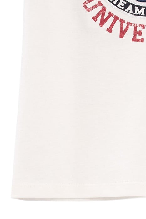 GIRLS’ OFF-WHITE EMBROIDERED CAT ORGANIC COTTON T-SHIRT 4
