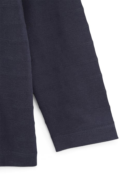 BOYS’ NAVY SHIRT COLLAR POLO SHIRT, EMBOSSED IMAGE ON BACK 4