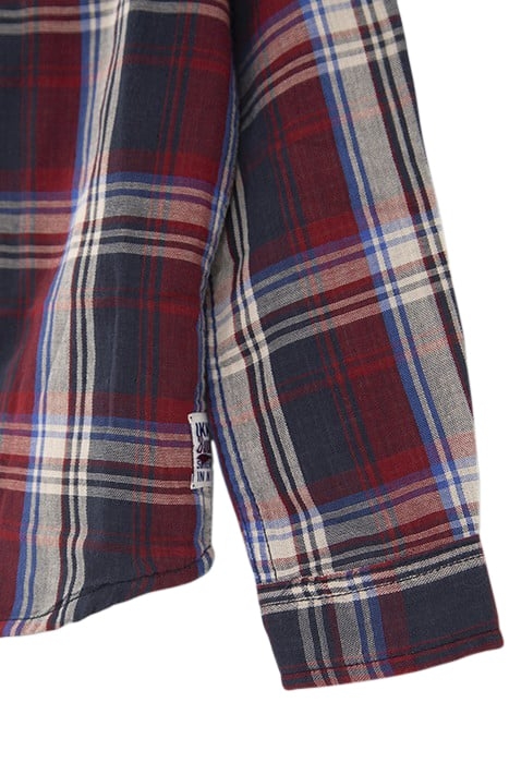 BOYS’ RED CHECK MIX SHIRT WITH DETACHABLE HOOD 5