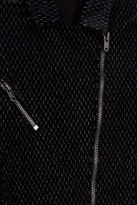 GIRLS’ BLACK TEXTURE, LUREX, JACQUARD VELVET KNIT CARDIGAN 6