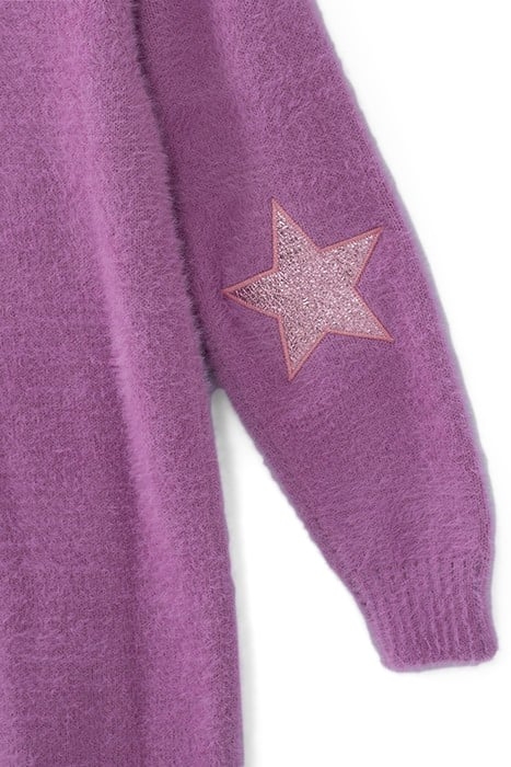 GIRLS’ DARK PINK KNIT SWEATER DRESS 6