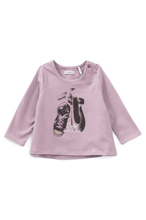 BABY GIRLS’ VIOLET SHOES IMAGE T-SHIRT 1