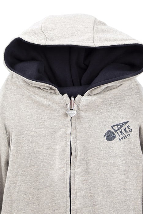 BABY GIRLS’ GREY LUREX/NAVY CARDIGAN 6