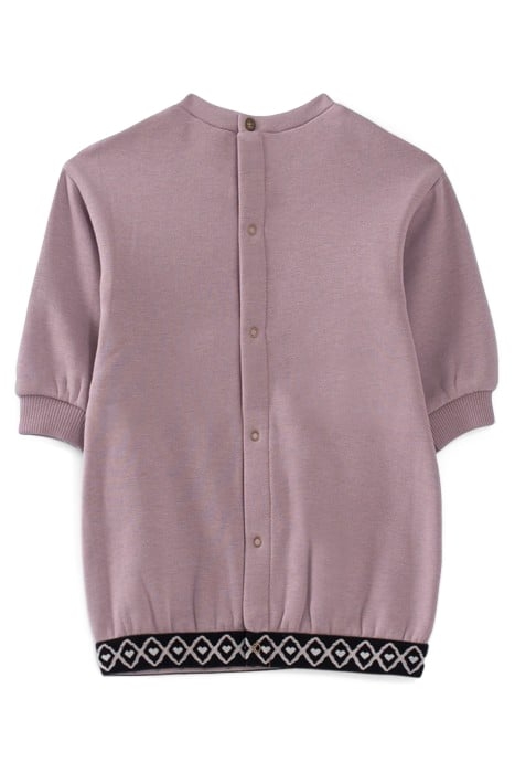 BABY GIRLS’ VIOLET SWEATSHIRT DRESS WITH ROCK BRAID 2