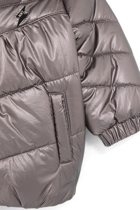 BABY GIRLS’ METALLIC VIOLET HOODED PADDED JACKET 4