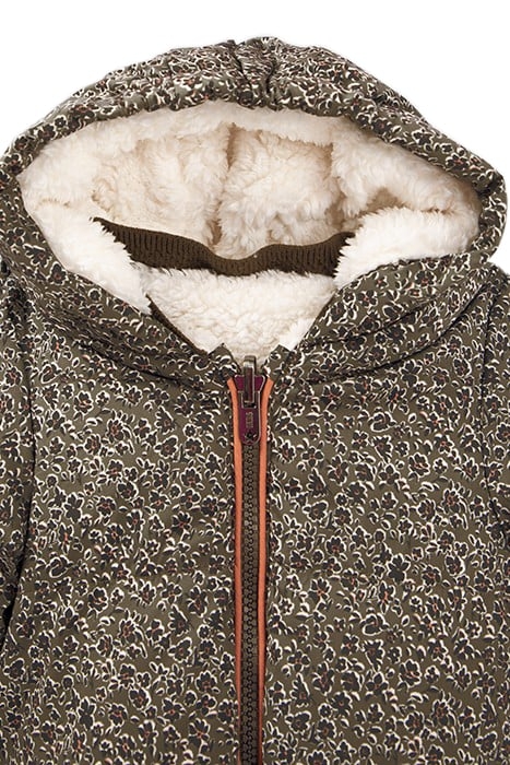BABY GIRLS’ LEOPARD FLORAL/SHERPA REVERSIBLE PADDED JACKET 4
