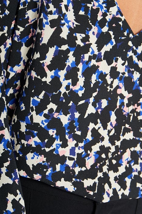 BLACK TACHIST PRINT BLOUSE 5