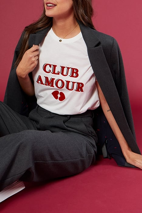 OFF-WHITE FLOCKED SLOGAN ROUND-NECK T-SHIRT 5