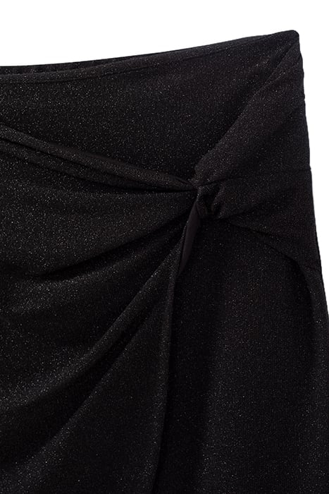 BLACK SHINY KNIT SHORT SKIRT 5