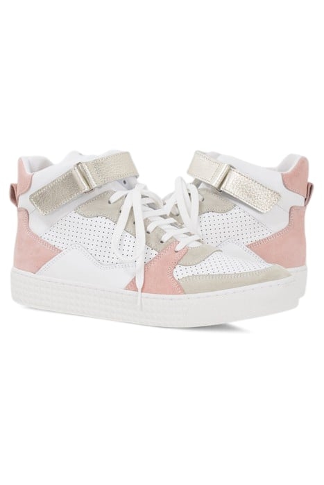 PINK, WHITE, BEIGE HIGH-TOP TRAINERS 5