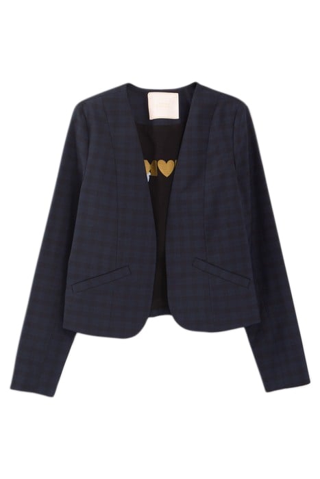 NAVY CHECK SUIT JACKET 4