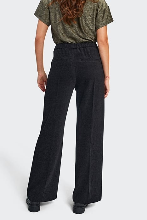 BLACK VELVET WIDE-LEG TROUSERS 2