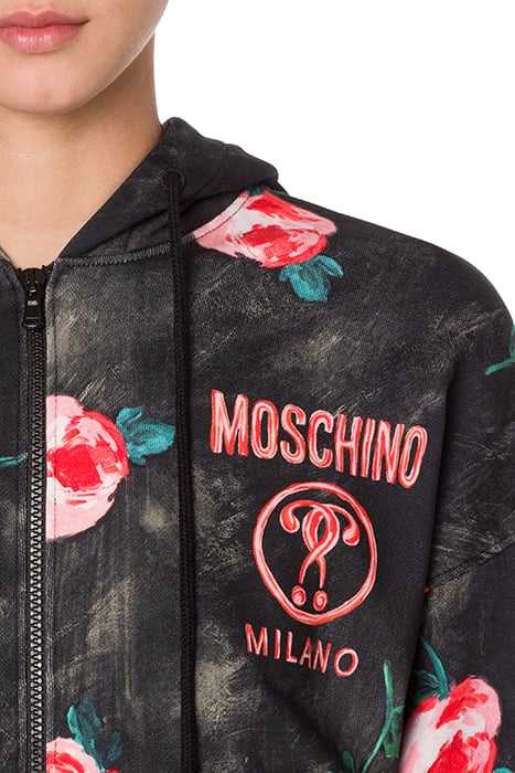 PAINTED FLOWERS CROPPED SWEATSHIRT MULTICOLOR 4