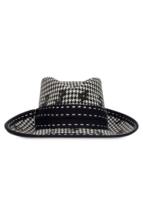 FLOCK NUMBERS HOUNDSTOOTH HAT WHITE 1