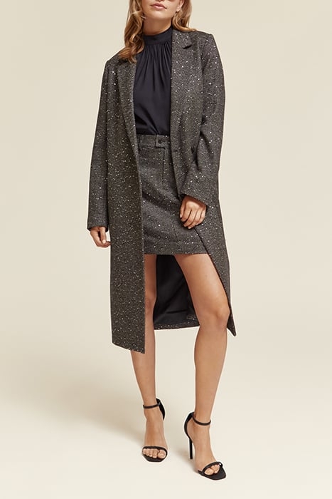 SINGLE BREASTED HERRINGBONE SEQUIN COAT SEQUIN HERRINGBONE 2