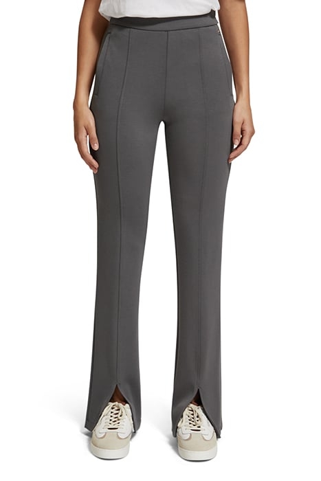 TAILORED SPLIT HEM FLARE SWEATPANT DARK GREY 1