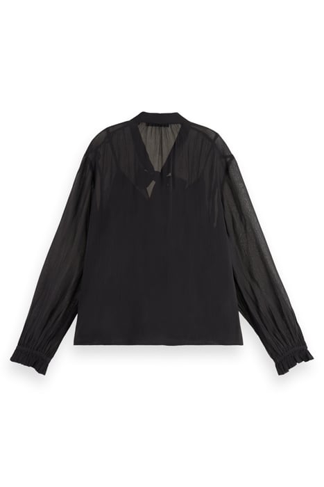 TOP WITH TIE NECK EVENING BLACK 2